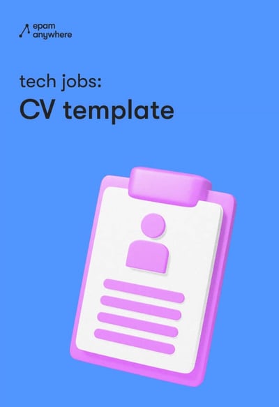 CV template cover